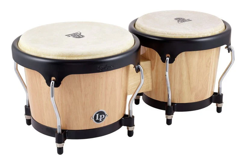 LATIN PERCUSSION LPA601AW BONGOS NATURAL WOOD