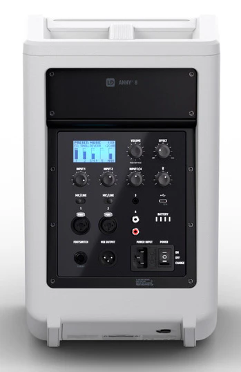 LD SYSTEMS ANNY8W ALTAVOZ PA BLUETOOTH CON MEZCLADOR Y BATERIA PURE WHITE - Image 3