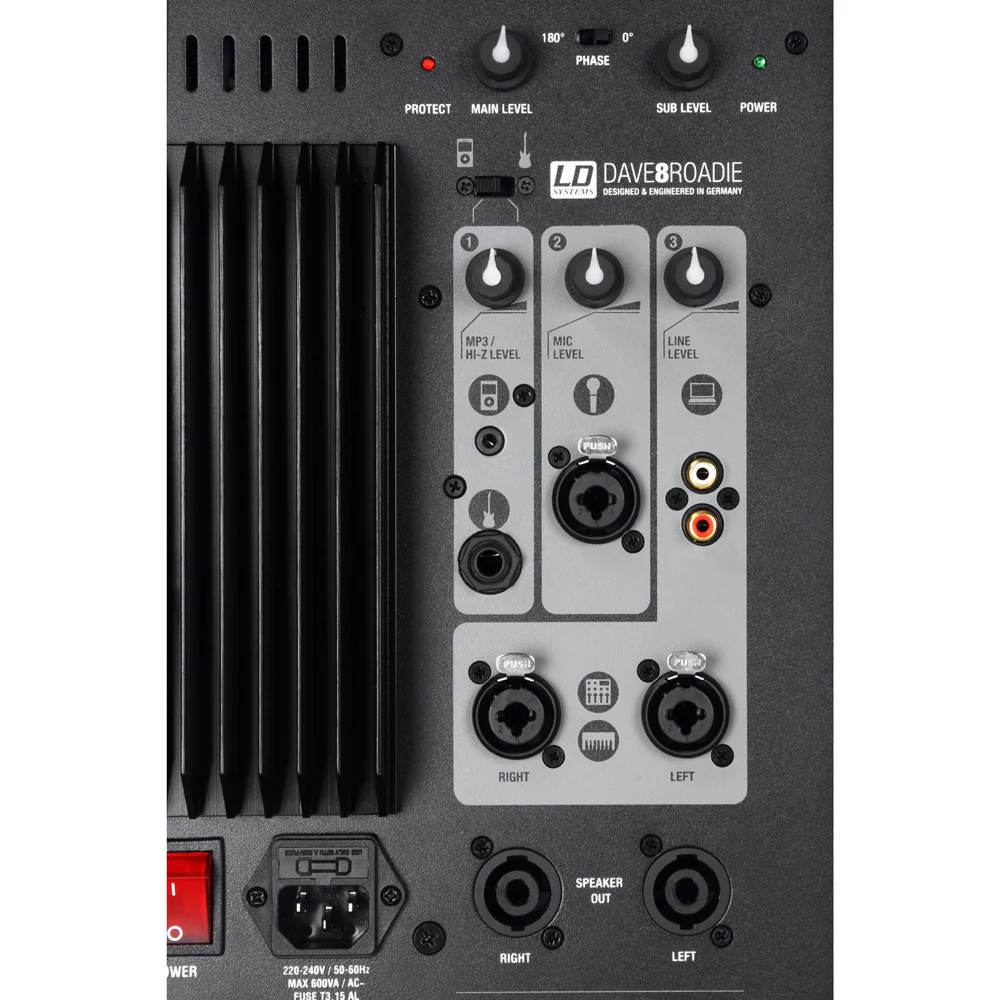 LD SYSTEMS DAVE 8 ROADIE SISTEMA PA ACTIVO PORTATIL CON MEZCLADOR 3 CANALES - Image 6