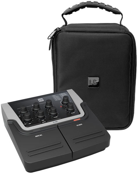 LD SYSTEMS FX300 SET PEDAL DE EFECTOS DE 2 CANALES + BOLSA DE TRANSPORTE Y ADAPTADOR DE CORRIENTE