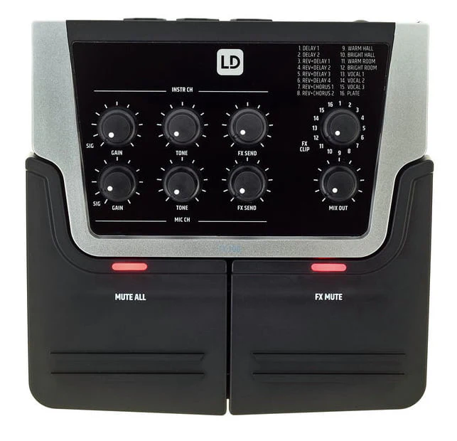 LD SYSTEMS FX300 SET PEDAL DE EFECTOS DE 2 CANALES + BOLSA DE TRANSPORTE Y ADAPTADOR DE CORRIENTE - Image 2