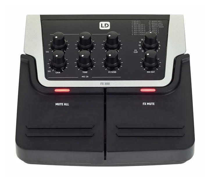 LD SYSTEMS FX300 SET PEDAL DE EFECTOS DE 2 CANALES + BOLSA DE TRANSPORTE Y ADAPTADOR DE CORRIENTE - Image 4