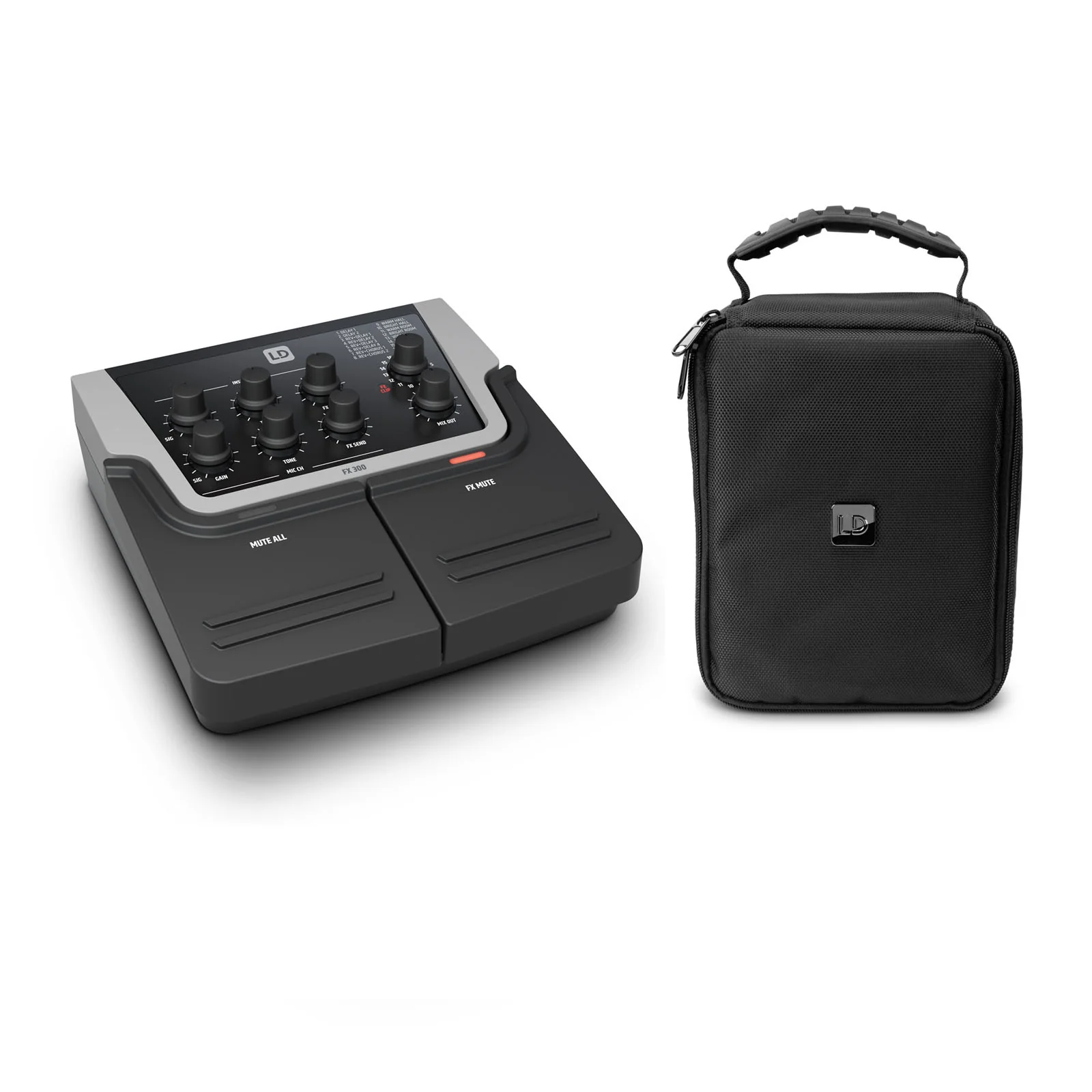 LD SYSTEMS FX300 SET PEDAL DE EFECTOS DE 2 CANALES + BOLSA DE TRANSPORTE Y ADAPTADOR DE CORRIENTE - Image 8