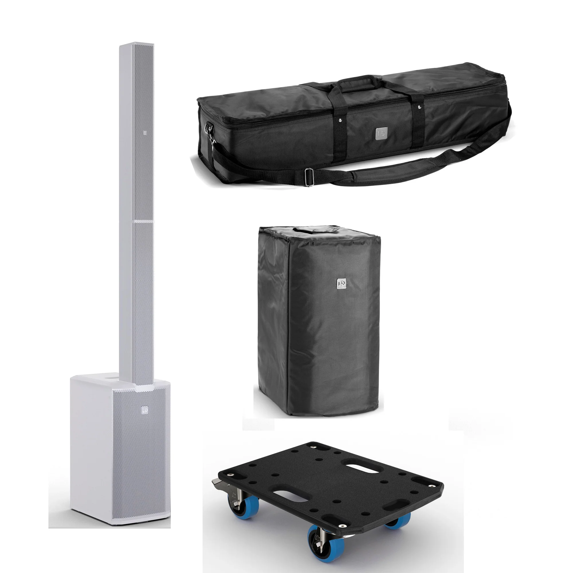 LD SYSTEMS -PACK- MAUI 11 G3 W SISTEMA COMPACTO DE PA ACTIVO BLANCO + FUNDAS Y PLATAFORMA