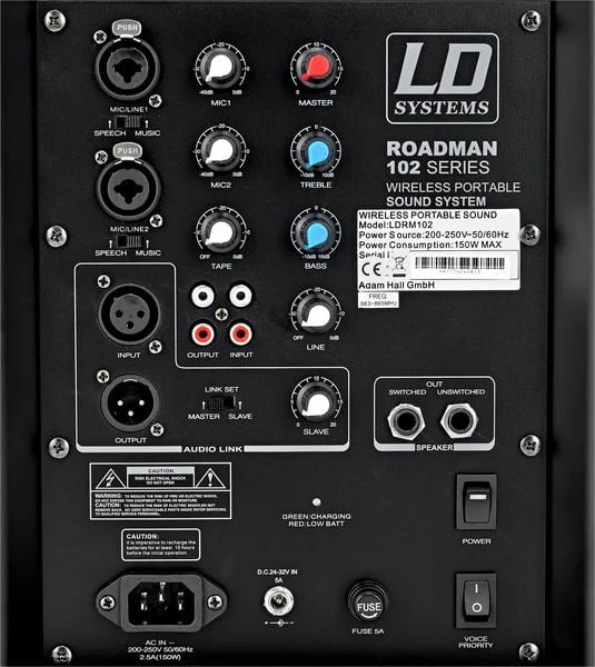 LD SYSTEMS ROADMAN 102 EQUIPO PA PORTATIL CON MICROFONO INALAMBRICO DE MANO Y LECTOR DE CD/MP3 - Image 7