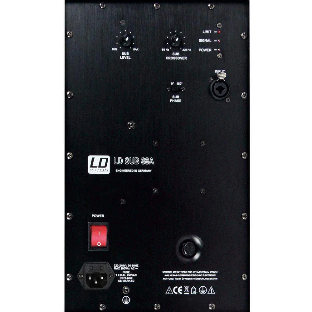 LD SYSTEMS SUB 88A SUBGRAVE AMPLIFICADO PARA SISTEMA DE INSTALACION 2 X 8 + 150W RMS - Image 6