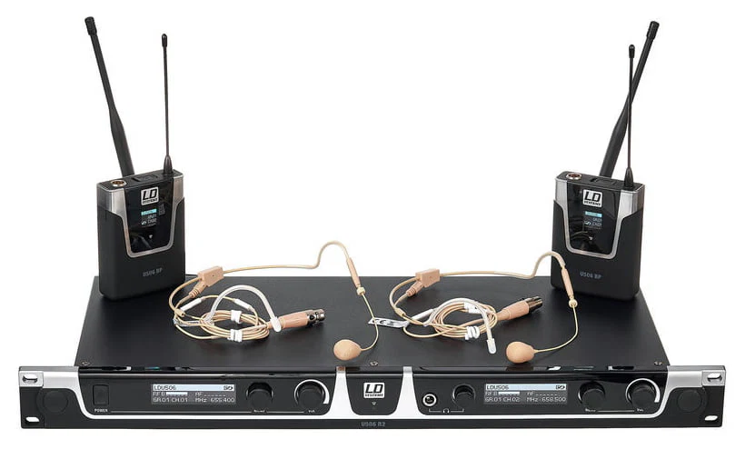 LD SYSTEMS U506 BPHH2 SISTEMA INALAMBRICO 2 MICROFONOS DE DIADEMA COLOR CARNE Y DOS PETACAS - Image 3