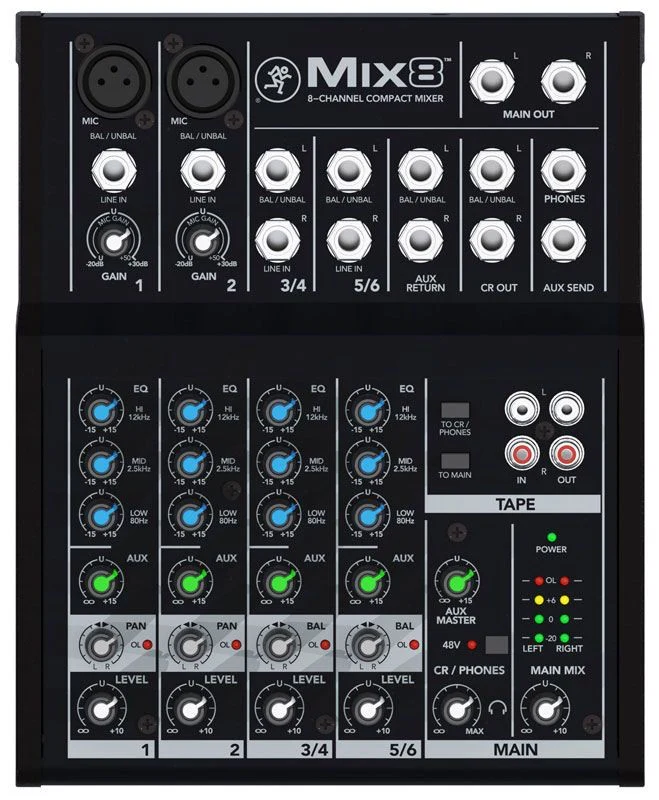 MACKIE MIX8 MESA DE MEZCLAS 8 CANALES