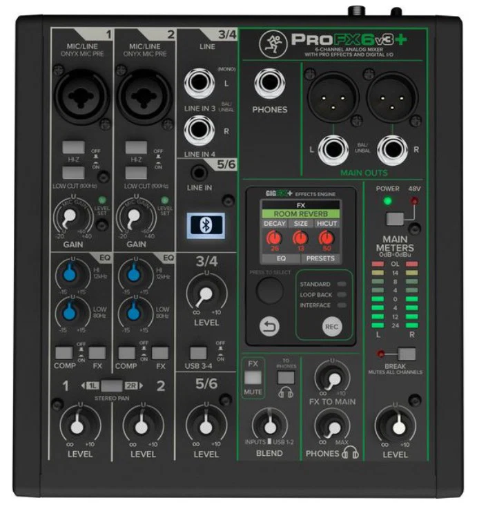 MACKIE PRO FX6 V3+ PLUS MESA DE MEZCLAS 6 CANALES