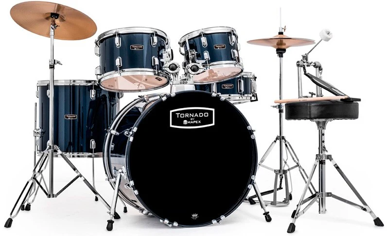MAPEX TNM5044TCUYB TORNADO BATERIA ACUSTICA CON HERRAJES 20 AZUL