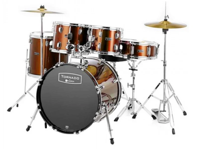 MAPEX TNM5294FTCFM TORNADO BATERIA ACUSTICA CON HERRAJES ORANGE SPARKLE