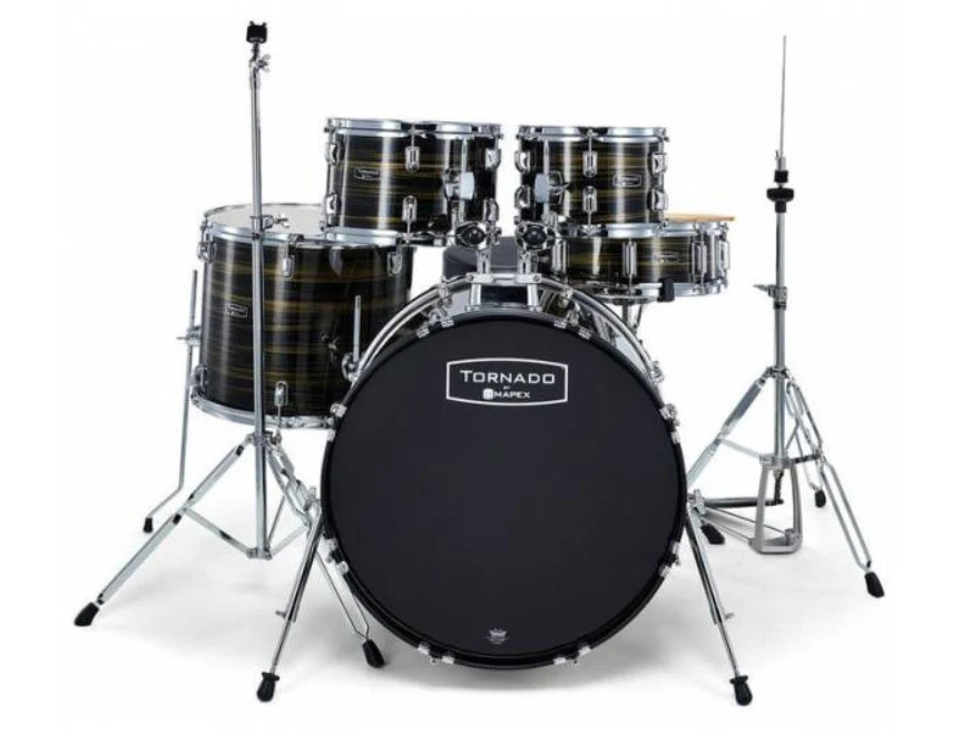 MAPEX TNM5294FTFJ TORNADO BATERIA ACUSTICA CON HERRAJES STRIPPED BLACK - Image 2