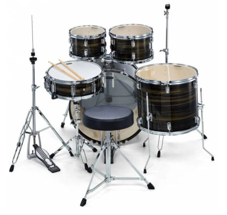 MAPEX TNM5294FTFJ TORNADO BATERIA ACUSTICA CON HERRAJES STRIPPED BLACK - Image 3