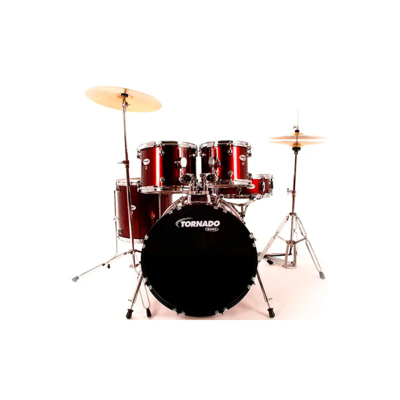 MAPEX TNM5294TCU RD TORNADO BATERIA ACUSTICA CON HERRAJES Y PLATOS ROJA
