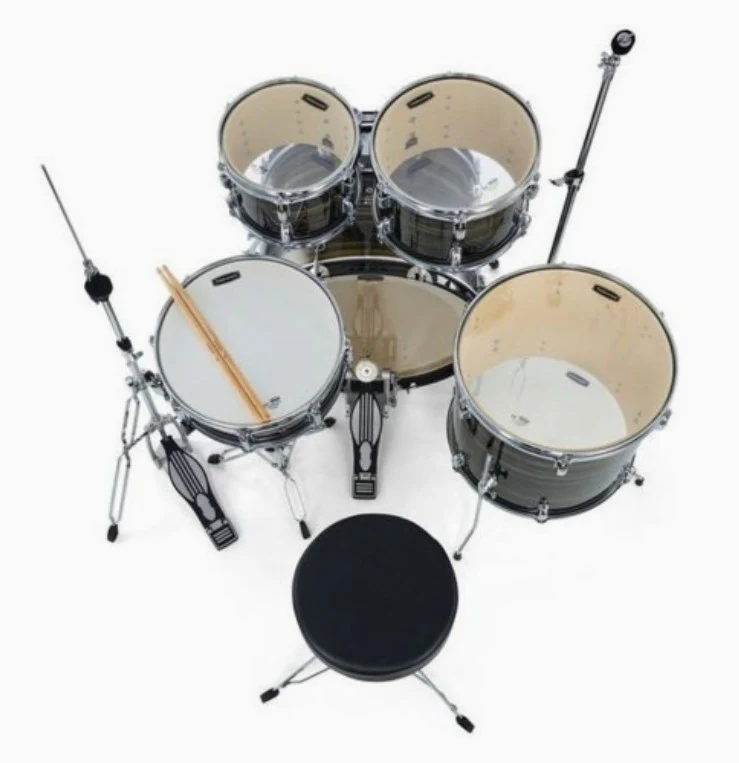 MAPEX TNM5844FTFJ TORNADO BATERIA ACUSTICA CON HERRAJES STRIPPED BLACK - Image 3