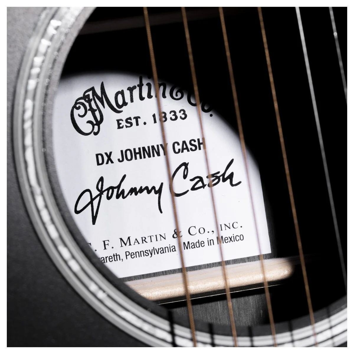 MARTIN DX CASH JOHNNY CASH GUITARRA ELECTROACUSTICA DREADNOUGHT NEGRA - Image 7