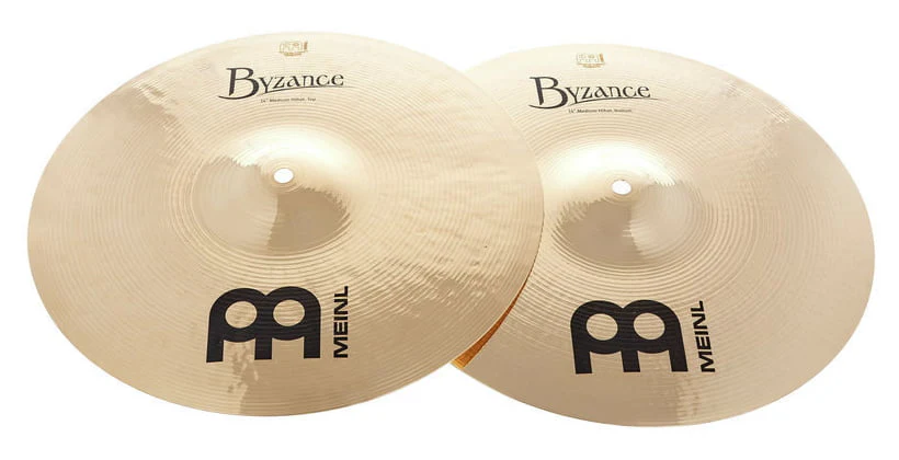MEINL B14MHB BYZANCE BRILLIANT MEDIUM HI HAT 14 PLATOS BATERIA - Image 12