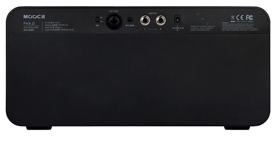 MOOER F40I LI BLK AMPLIFICADOR GUITARRA CON BATERIA NEGRO - Image 4