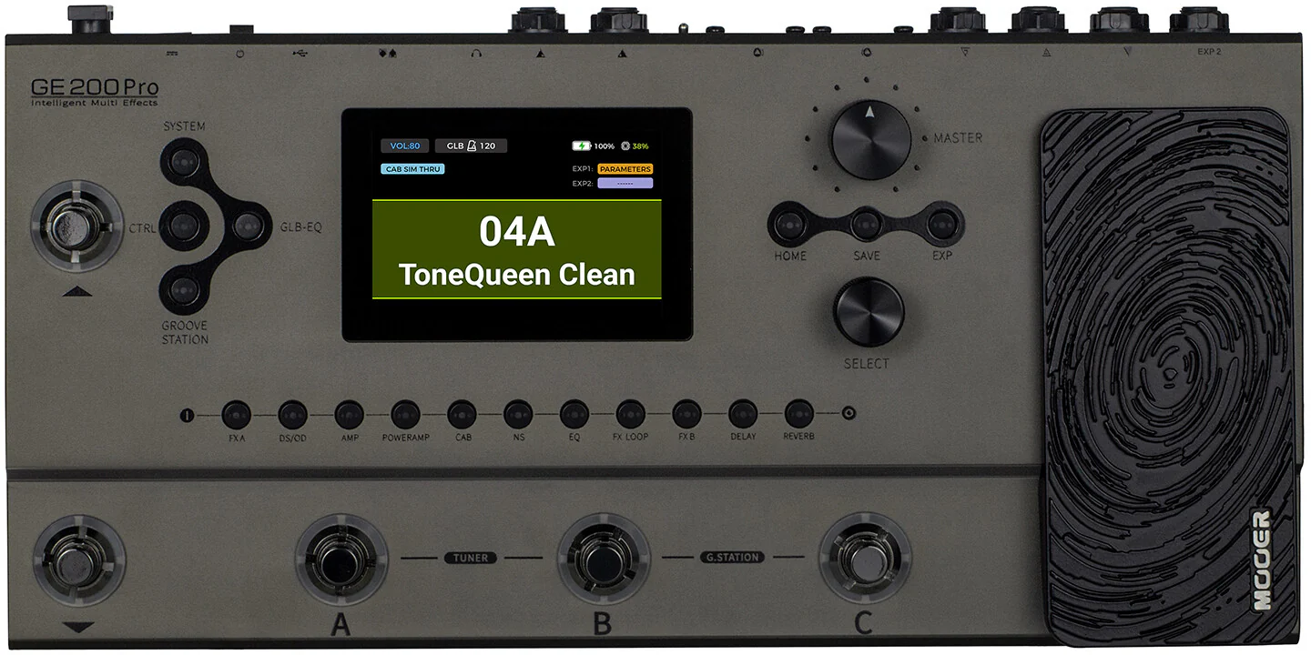 MOOER GE200 PRO PEDALERA MULTIEFECTOS