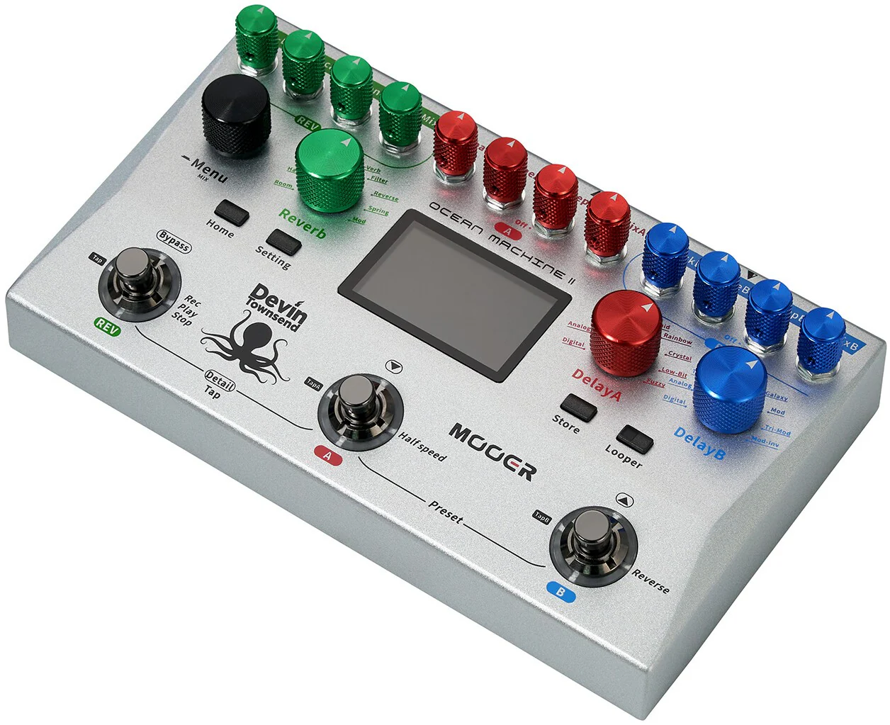 MOOER OCEAN MACHINE II PEDAL DELAY REVERB - Image 2