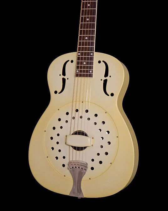 NATIONAL RESOPHONIC COLLEGIAN STEEL SINGLE CONE 14 FRETS GUITARRA RESONADORA AGED IVORY