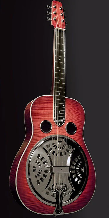 NATIONAL RESOPHONIC SCHEERHORN FIGURED MAPLE 12 FRET WOOD GUITARRA RESONADORA