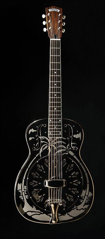 NATIONAL RESOPHONIC STYLE O 14 FRET SINGLE CONE BRASS GUITARRA RESONADORA