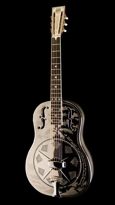 NATIONAL RESOPHONIC STYLE O DELUXE BRASS SINGLE CONE 14 FRET GUITARRA RESONADORA