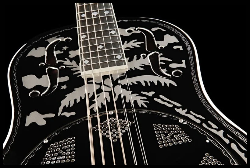 NATIONAL RESOPHONIC STYLE O DELUXE BRASS SINGLE CONE 14 FRET GUITARRA RESONADORA - Image 4