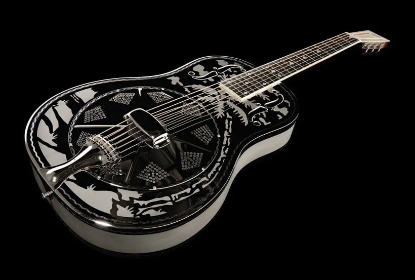 NATIONAL RESOPHONIC STYLE O DELUXE BRASS SINGLE CONE 14 FRET GUITARRA RESONADORA - Image 6