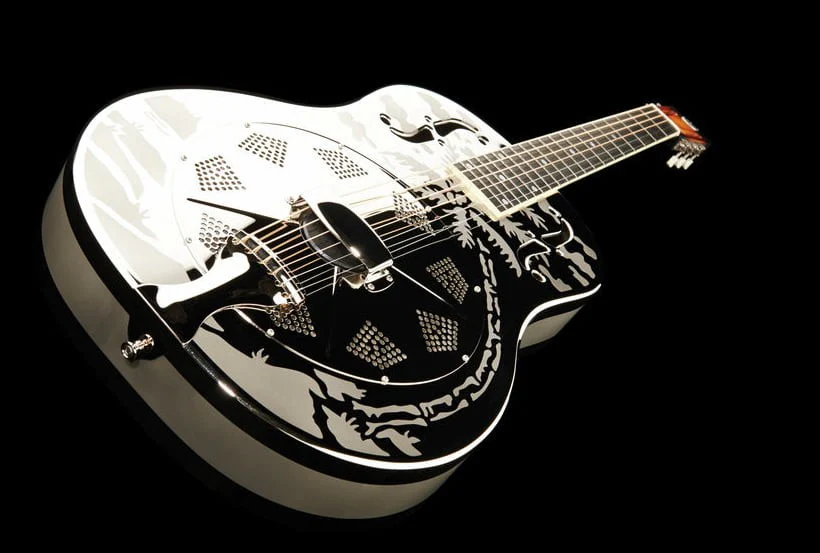 NATIONAL RESOPHONIC STYLE O SINGLE CONE BRASS 12 FRETS GUITARRA RESONADORA - Image 3