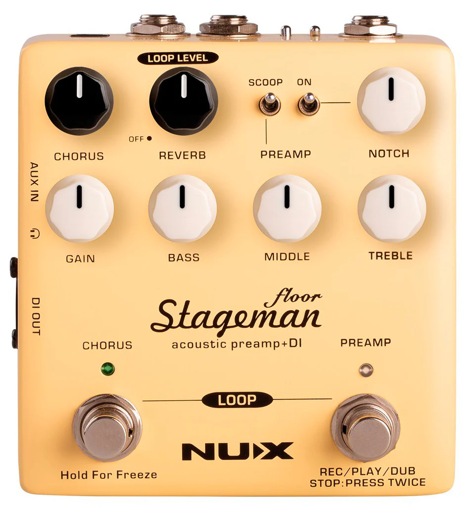 NUX NAP-5 STAGEMAN FLOOR PEDAL PREVIO ACUSTICO CON DI Y LOOPER