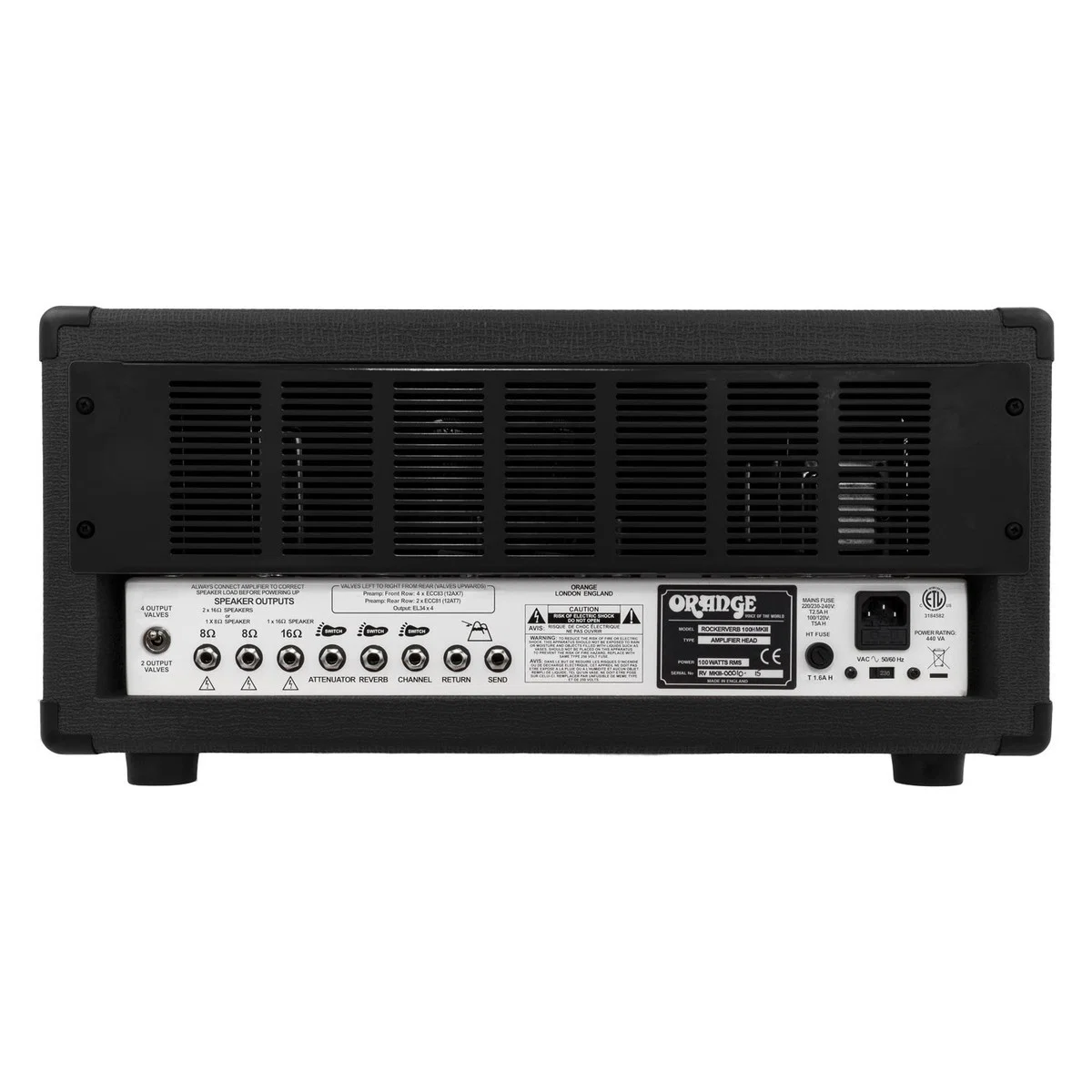 ORANGE ROCKERVERB 100H MKIII BLK AMPLIFICADOR CABEZAL NEGRO - Image 4