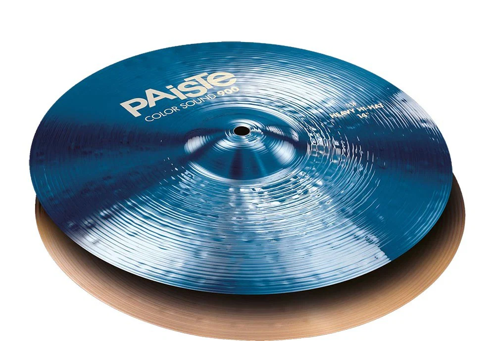 PAISTE 900 COLOR SOUND BLUE HEAVY HIHAT 15 PLATOS BATERIA
