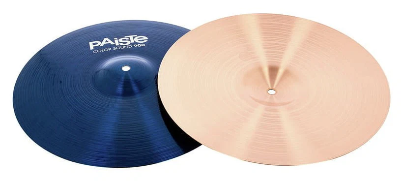 PAISTE 900 COLOR SOUND BLUE HEAVY HIHAT 15 PLATOS BATERIA - Image 4