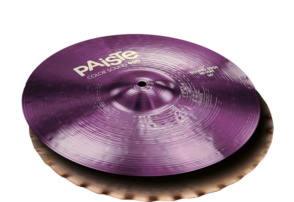 PAISTE 900 COLOR SOUND PURPLE SOUND EDGE HI-HAT 14 PLATOS BATERIA