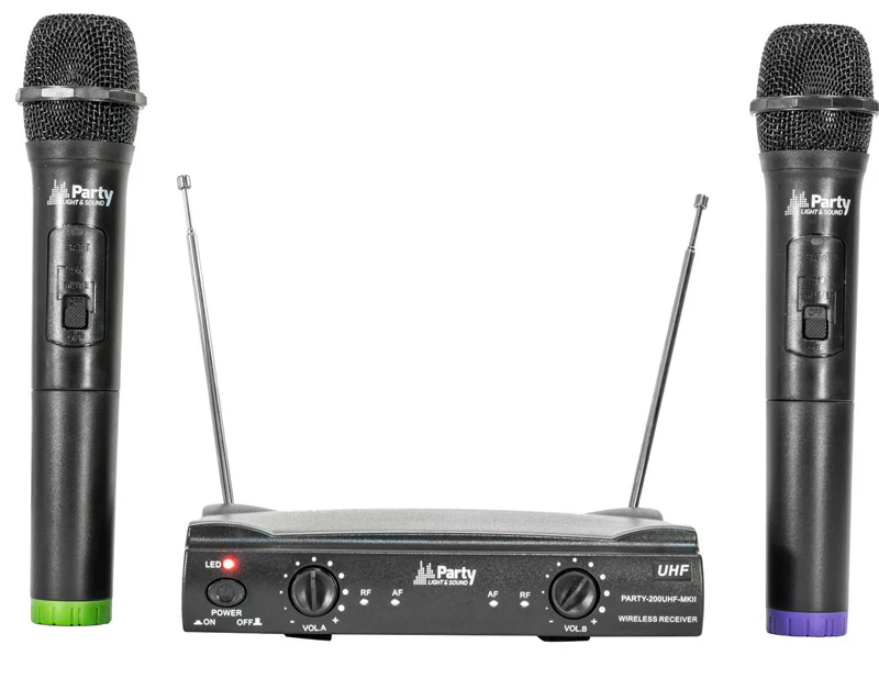 PARTY 200UHF MKII SISTEMA INALAMBRICO DOS MICROFONOS DE MANO