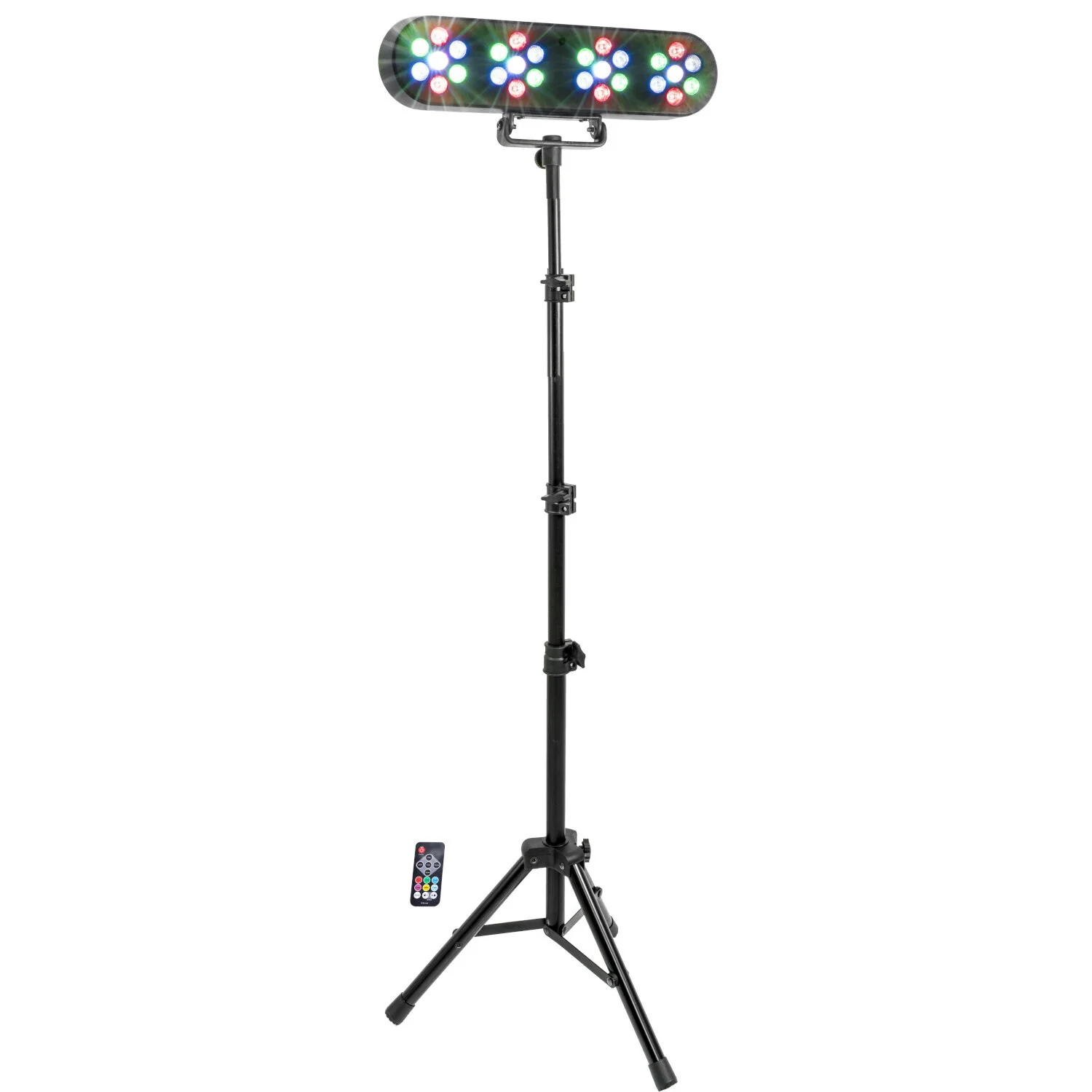 PARTY FUNLED SET 4 FOCOS PAR DE LED CON SOPORTE Y MANDO A DISTANCIA
