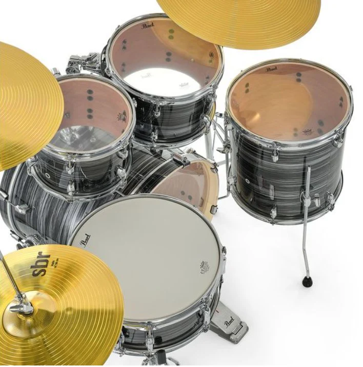 PEARL EXX705NBR C778 EXPORT BATERIA ACUSTICA CON HERRAJES Y PLATOS GRAPHITE SILVER TWIST - Image 8