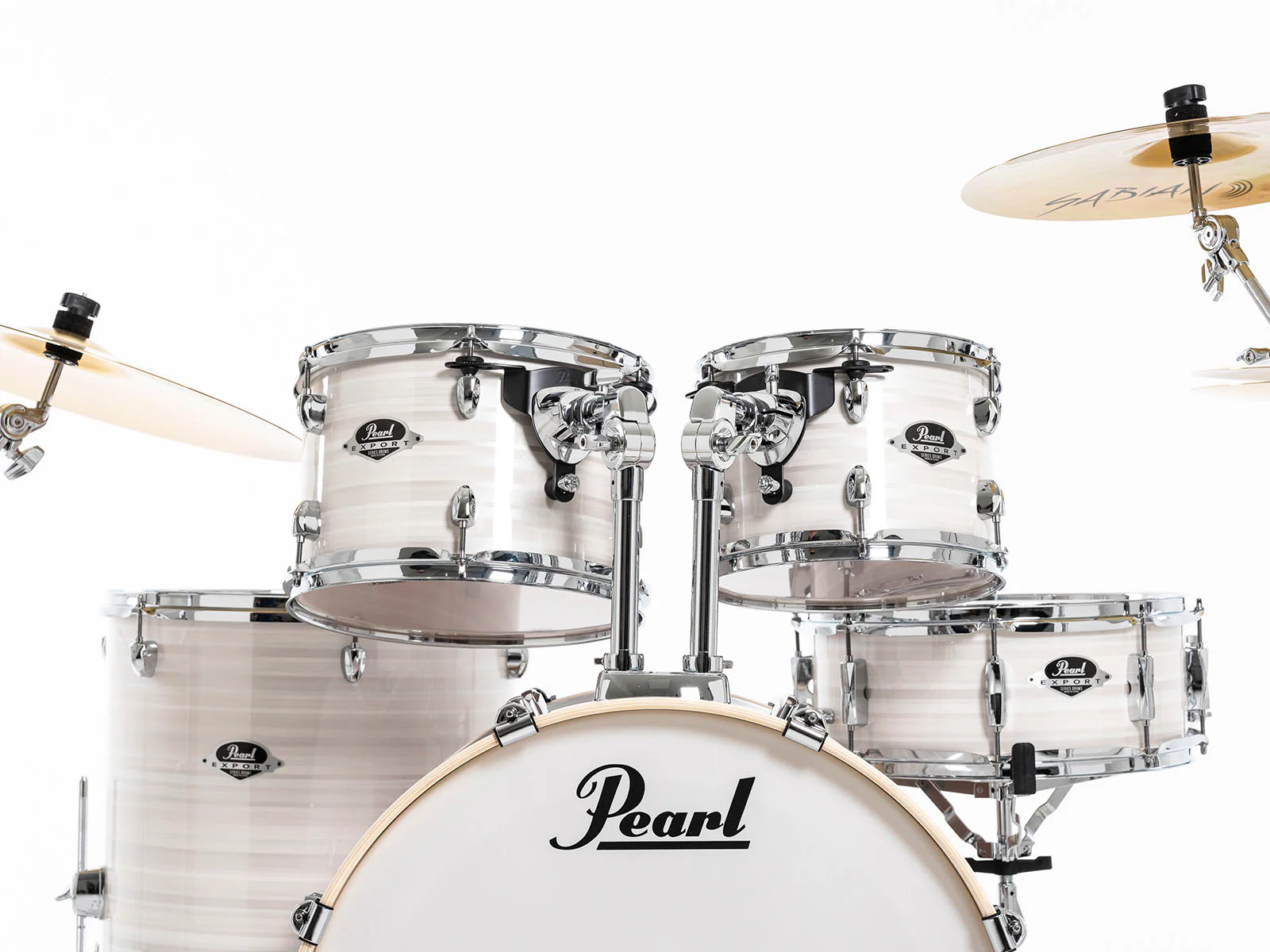 PEARL EXX725SBR C777 EXPORT BATERIA ACUSTICA CON HERRAJES Y PLATOS SLIPSTREAM WHITE - Image 7