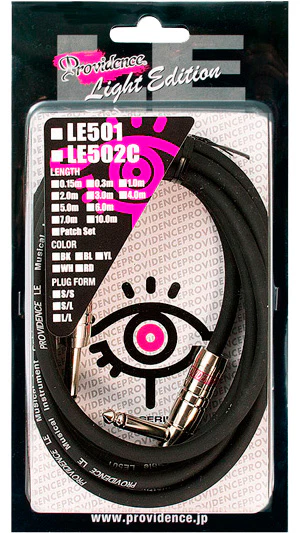 PROVIDENCE LE501 3SL BLACK CABLE INSTRUMENTO JACK RECTO JACK ACODADO 3 METROS NEGRO