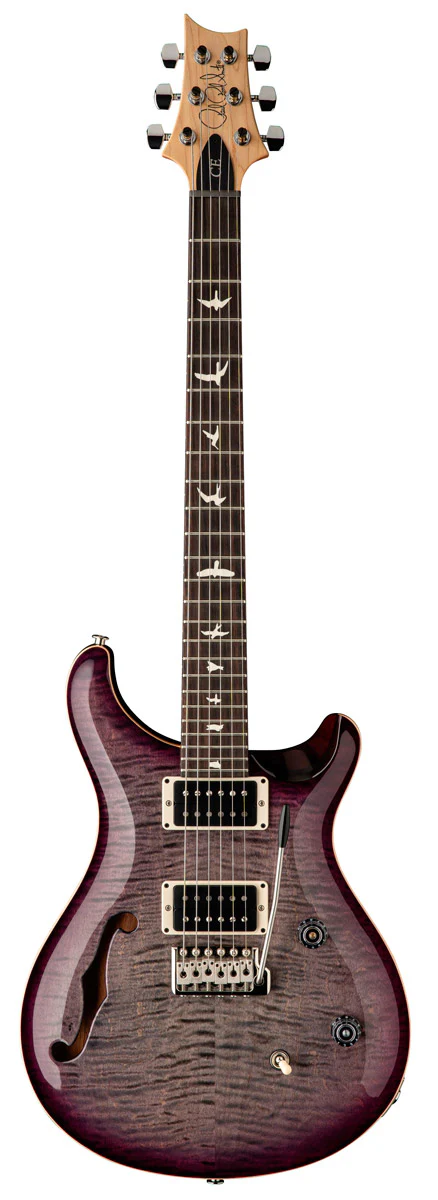 PRS CE24 SEMIHOLLOW FGBPB GUITARRA ELECTRICA FADED GRAY BLACK PURPLE BURST