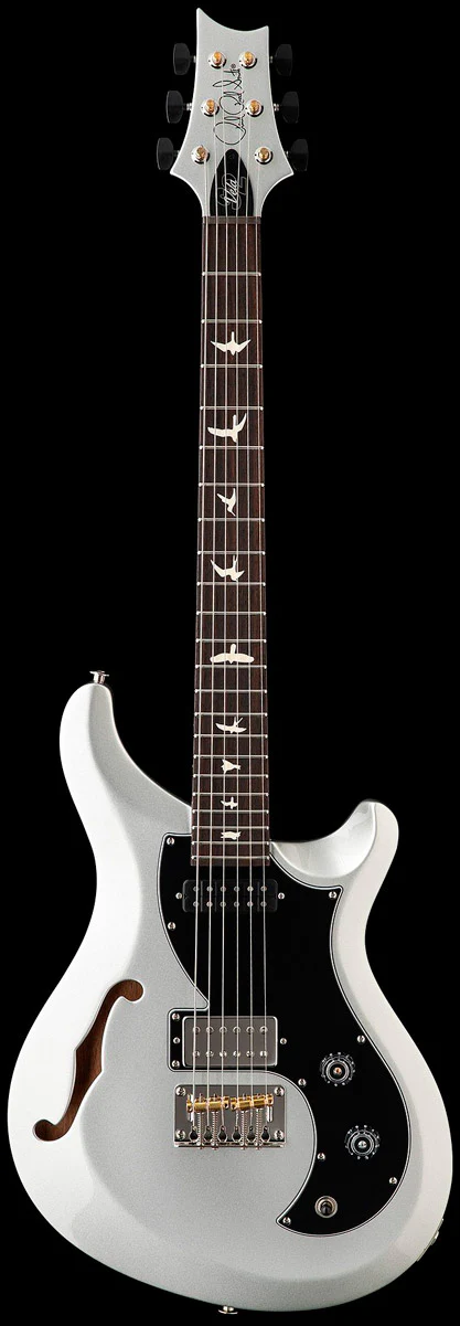 PRS S2 VELA SH 2026 PM SEMIHOLLOW GUITARRA ELECTRICA PLATINUM METALLIC