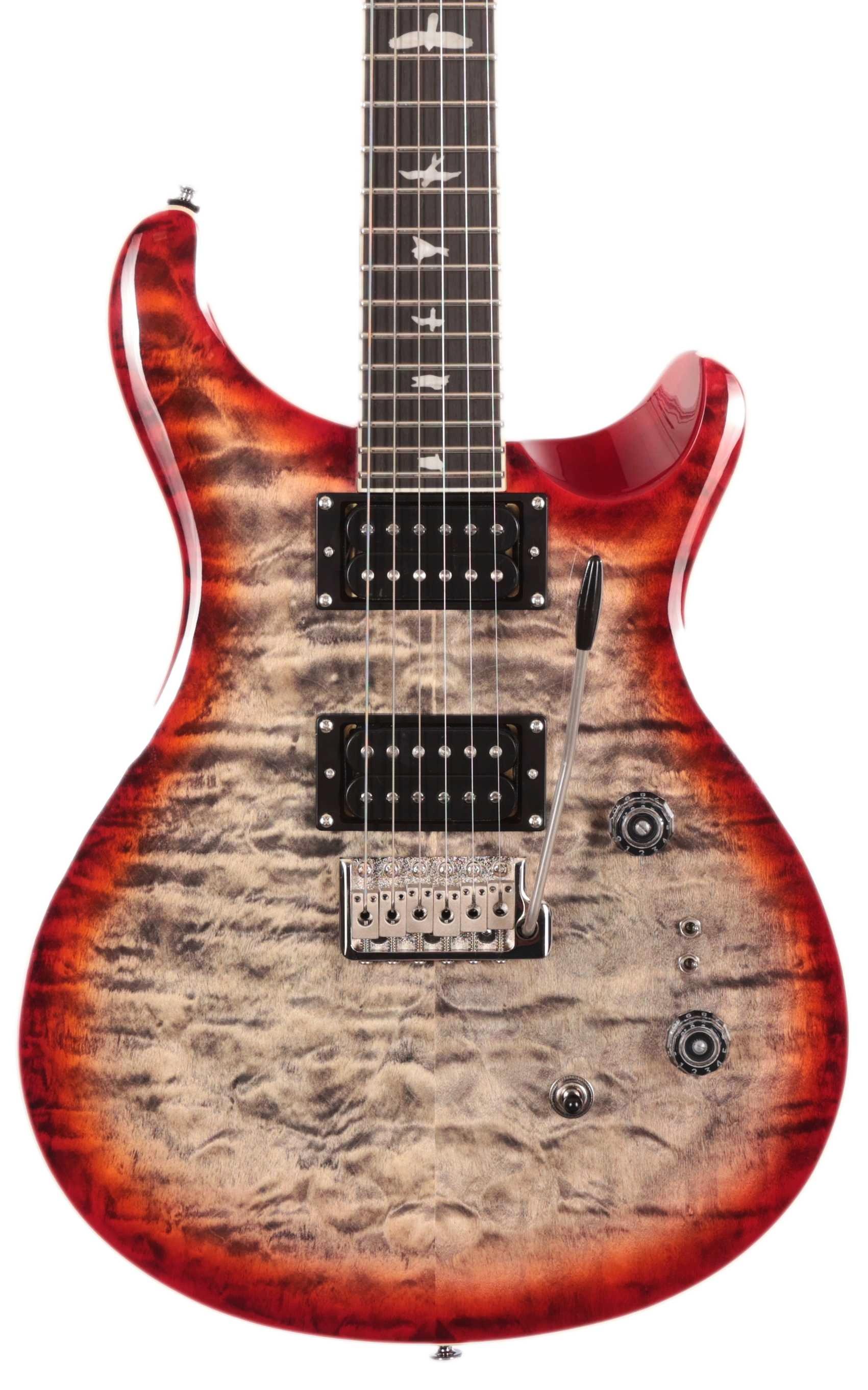 PRS SE CUSTOM 24-08 QUILT CCB GUITARRA ELECTRICA CHARCOAL CHERRY BURST. - Image 3