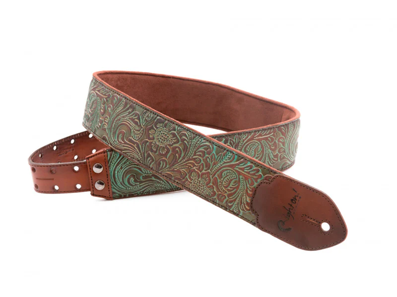RIGHTON BLACKGUARD-TE LEATHERCRAFT CORREA GUITARRA TEAL