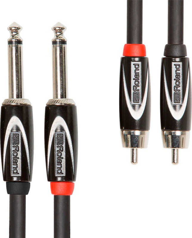 ROLAND RCC-3-2R28 CABLE DOBLE BLACK SERIES 2XRCA 2XJACK 1 METRO