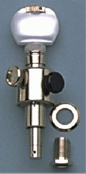 SCHALLER TK7864001 SEALED D TUNER BANJO PEGS SET OF 2 NICKEL WITH PEARLOID KNOBS 4:1