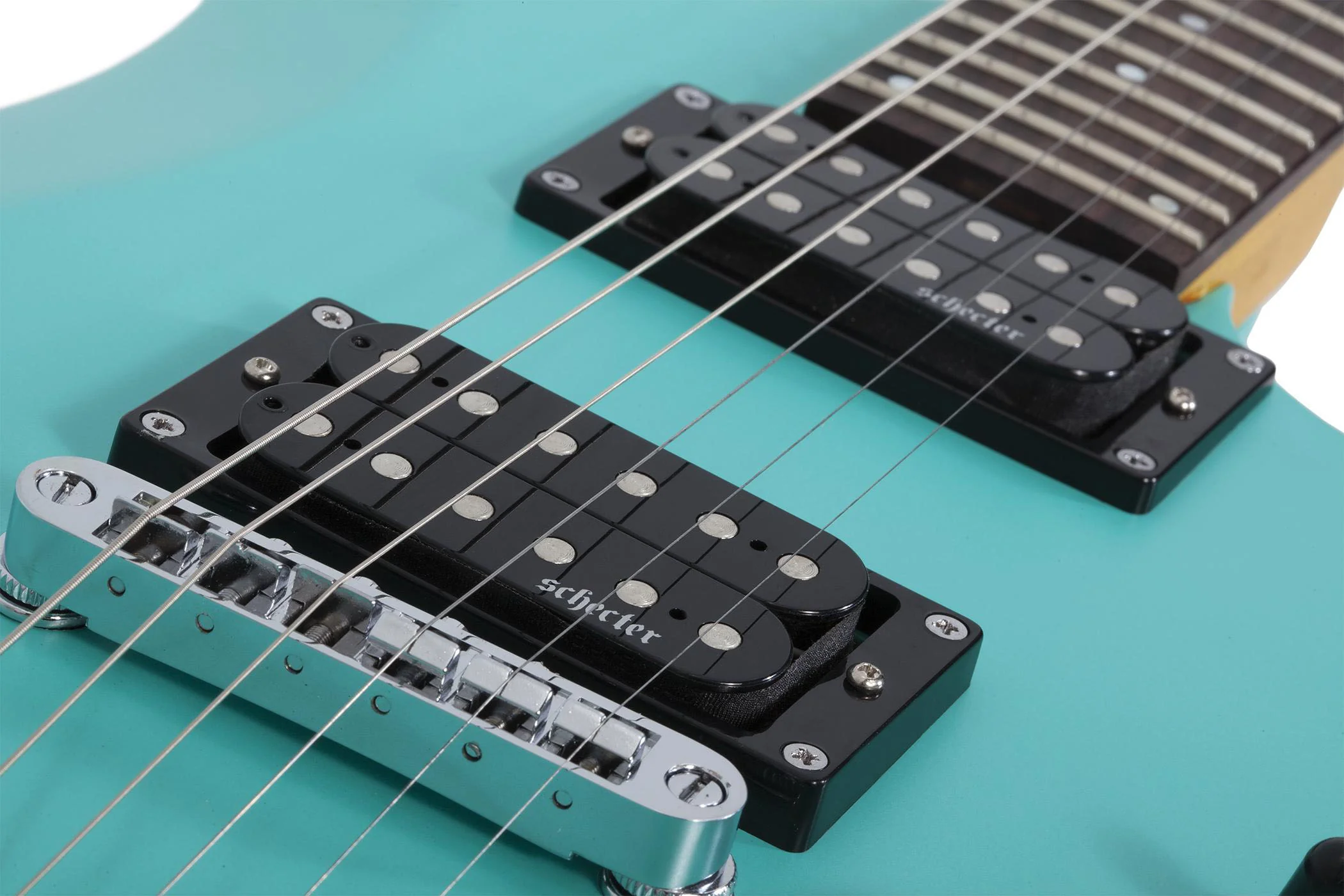 SCHECTER C-6 DELUXE SAQUA GUITARRA ELECTRICA SATIN AQUA - Image 5