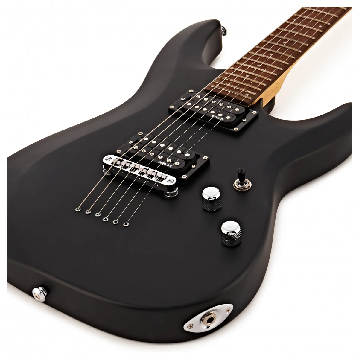 SCHECTER C-6 DELUXE SBK GUITARRA ELECTRICA SATIN BLACK - Image 10
