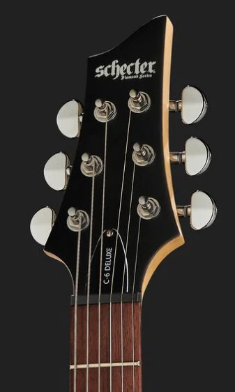 SCHECTER C-6 DELUXE SBK GUITARRA ELECTRICA SATIN BLACK - Image 18